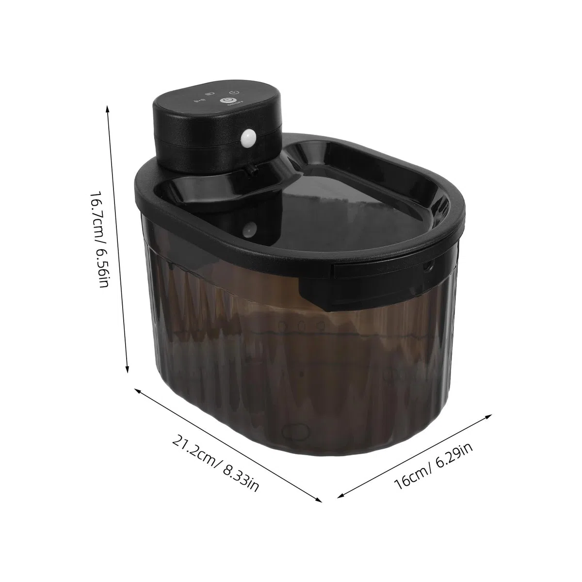 SHINEOFI Fuente de Agua para Mascotas y Gatos Inalámbrica, Dispensador de Agua de Inducción, Abs, 3l, 2600mah, Negro, Interior, para Gatos y Perros