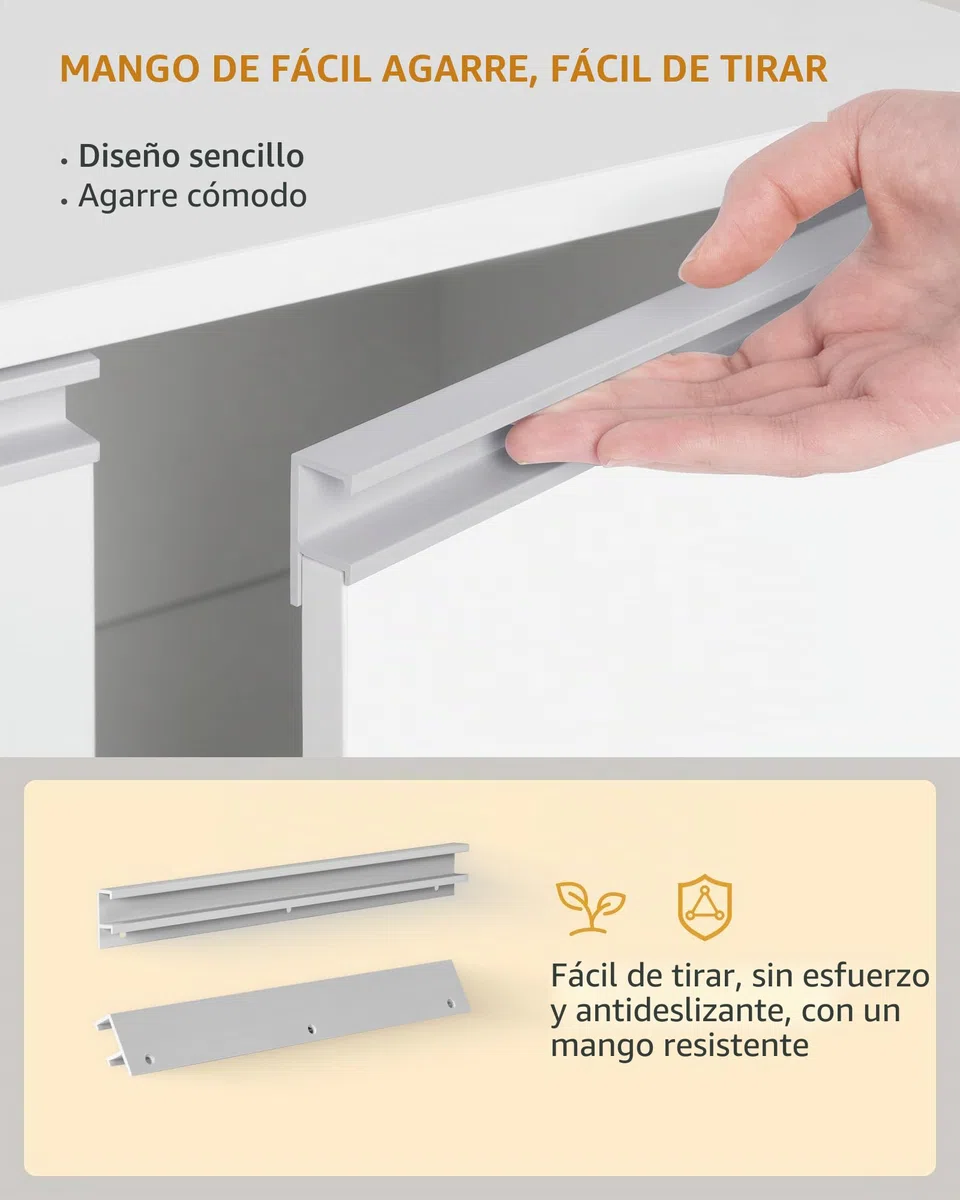 Hzuaneri Mueble Arenero Gatos, Casa para Gatos con Puerta y tabique Separado, 80 x 48,5 x 48,5 cm, Blanco CB01403X
