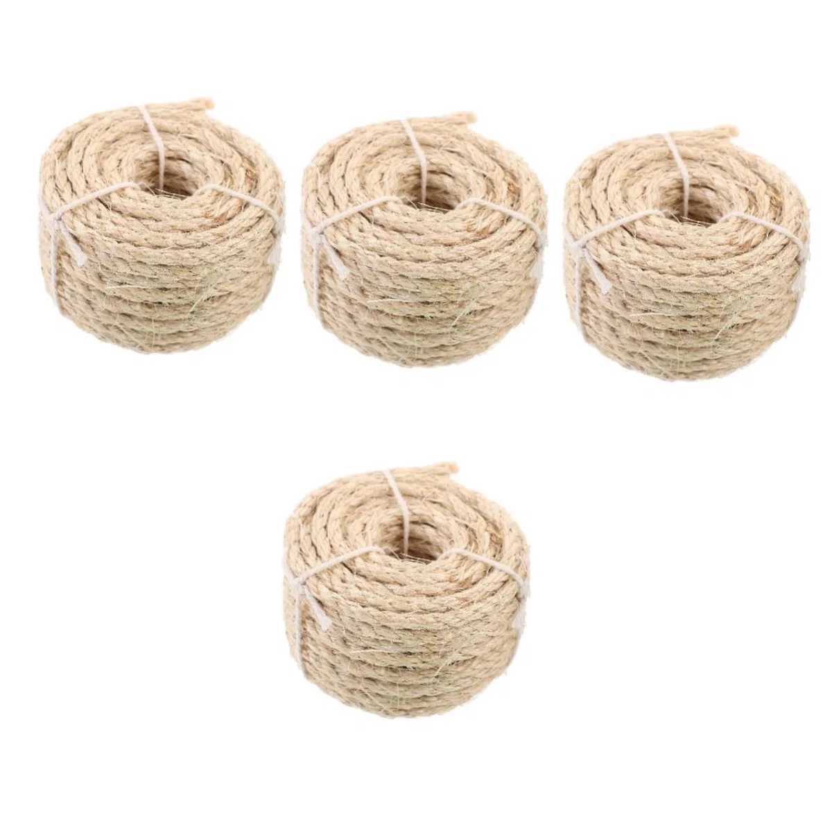 VANZACK 4rollos Cuerda De Sisal para Rascadores De Gatos Cuerda Reemplazable para Árbol Diseño Natural para y Proyectos De Bricolaje