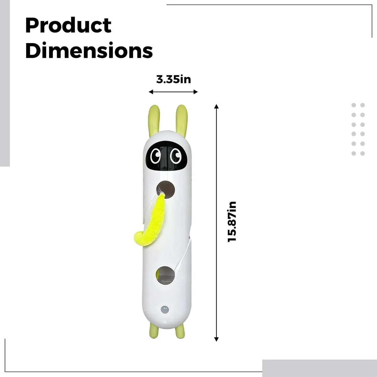 Juguete automático de cola esponjosa de ABS, juguete interactivo de plumas de gato con gusano de felpa, diseño de conejo, ventosa doble, carga por USB, juguete de larga duración para gatos de interior