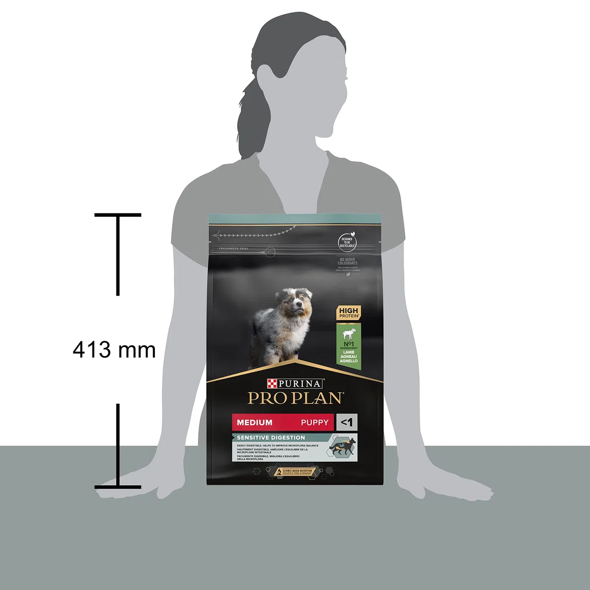 Pro Plan Purina Comida Seco para Cachorro Mediano con Digestión Sensible con Optidigest, Sabor Cordero - 3 Kg (Paquete de 2)