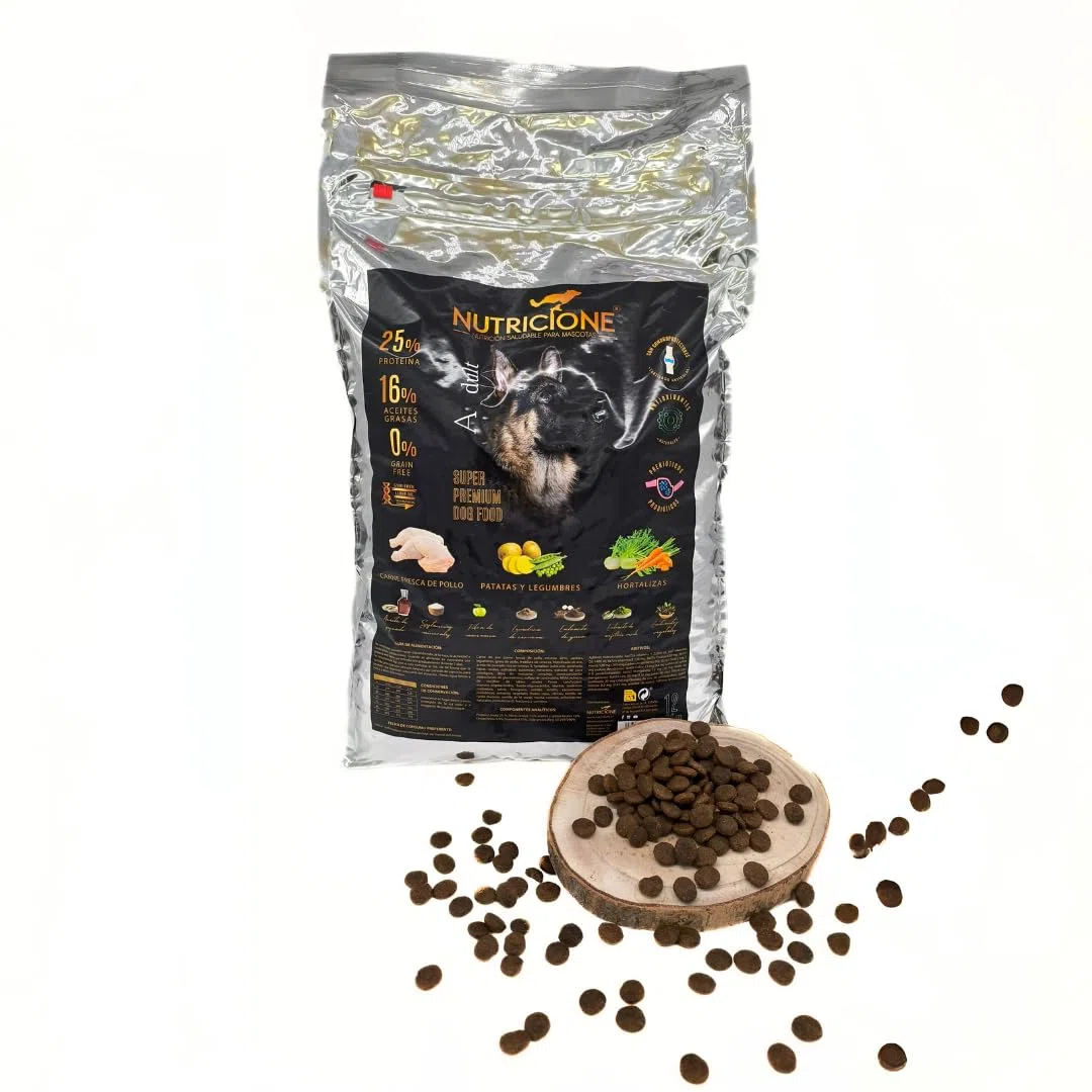 Pienso Grain Free para Perro Adulto - Carne Fresca de Pollo | Fórmula Completa para Perros de Todas Las Razas | 12 kg | Nutrición Balanceada y Sin Cereales