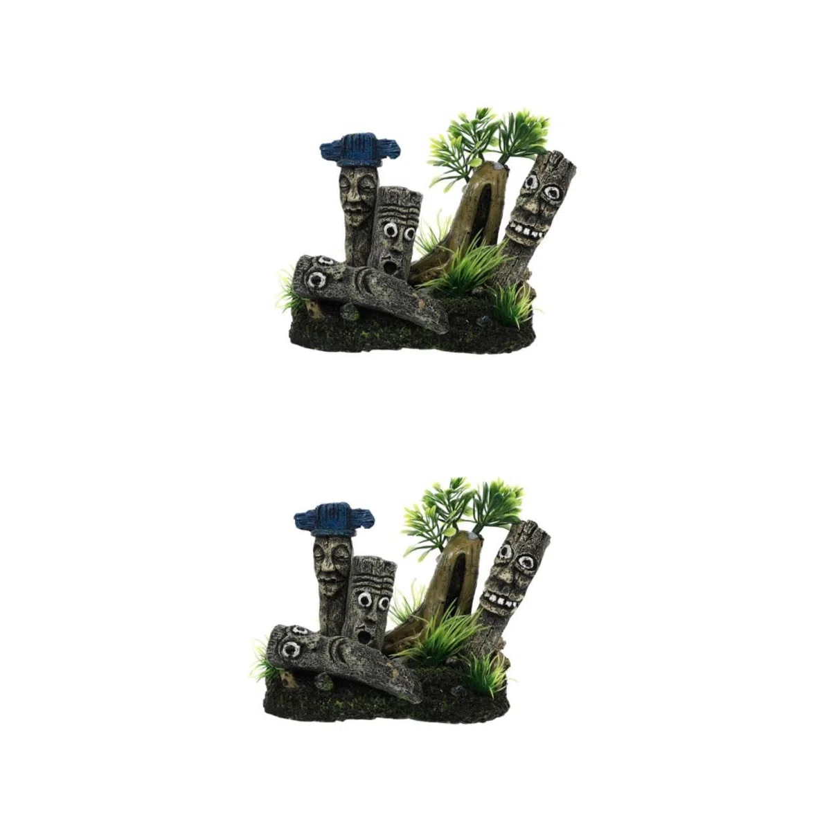 TOYANDONA 2 Piezas Pecera Paisajismo Decoración Cueva De Escondite del Acuario Decoración De Cuevas Artificiales Suministros Decorativos para Acuarios Pecera Falsa Resina