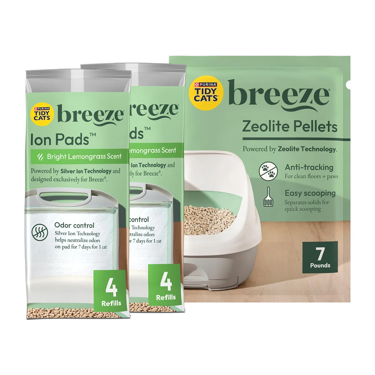 Purina Tidy Cats Breeze - Sistema de Arena para Gatos, Paquete de Recarga - Caja de 8 Libras