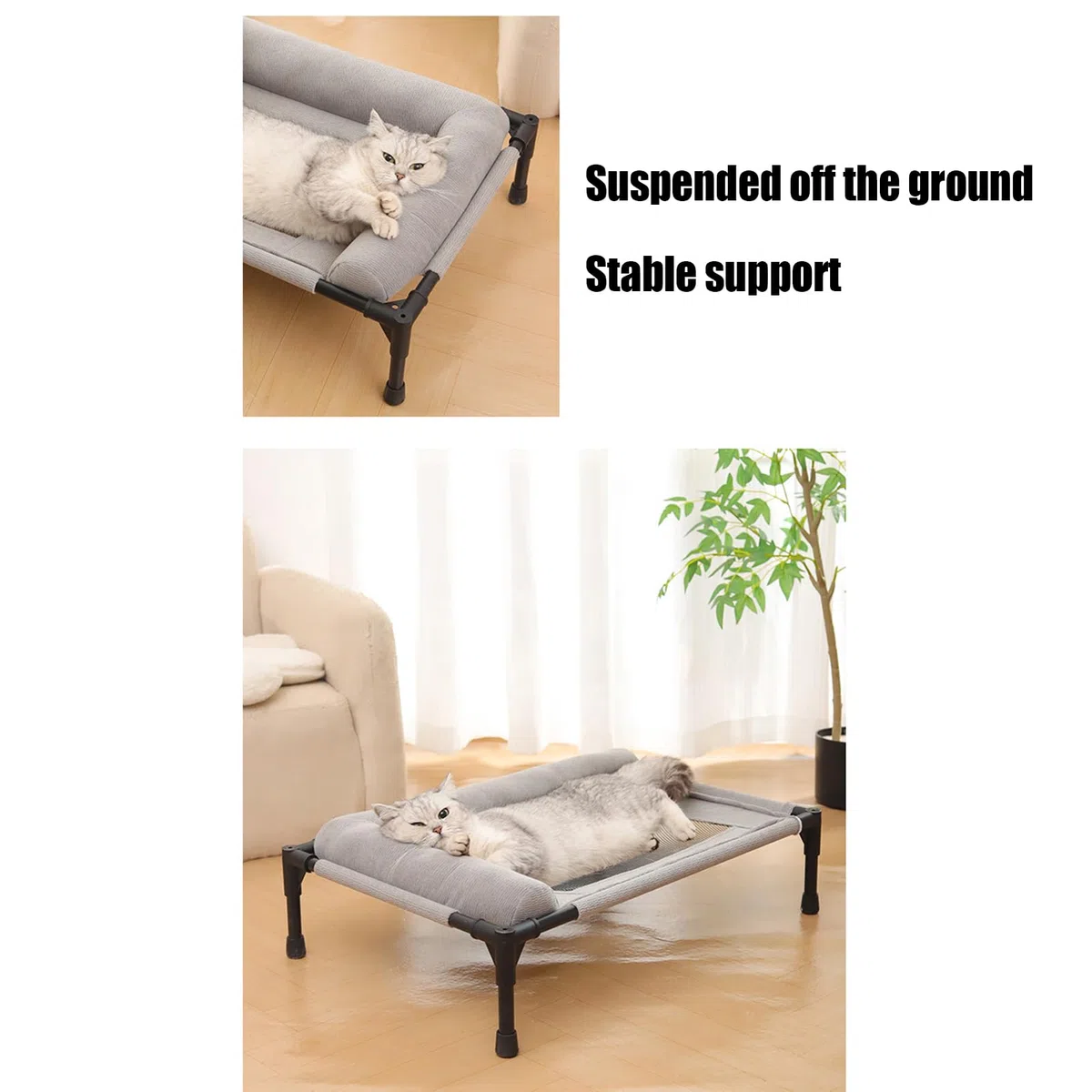 Cama Elevada para Perros Cama Refrescante Transpirable Exterior para | Accesorios Para Mascotas Para Dormir, Jugar Y Descansar En Casa, Coche, Jardín O Exterior En Verano Caluroso