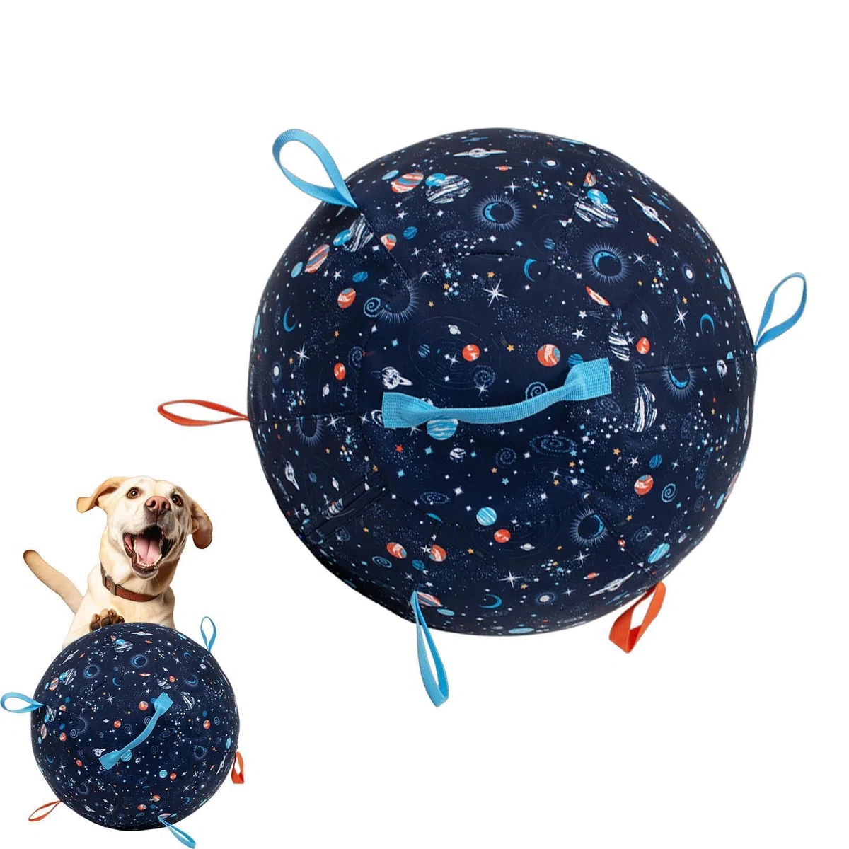 Balón De Pastoreo Canino Suministros interactivos irrompibles para mascotas | Pelotas de pastoreo y juguetes masticables para masticadores agresivos: enriquecimiento,juego,entren