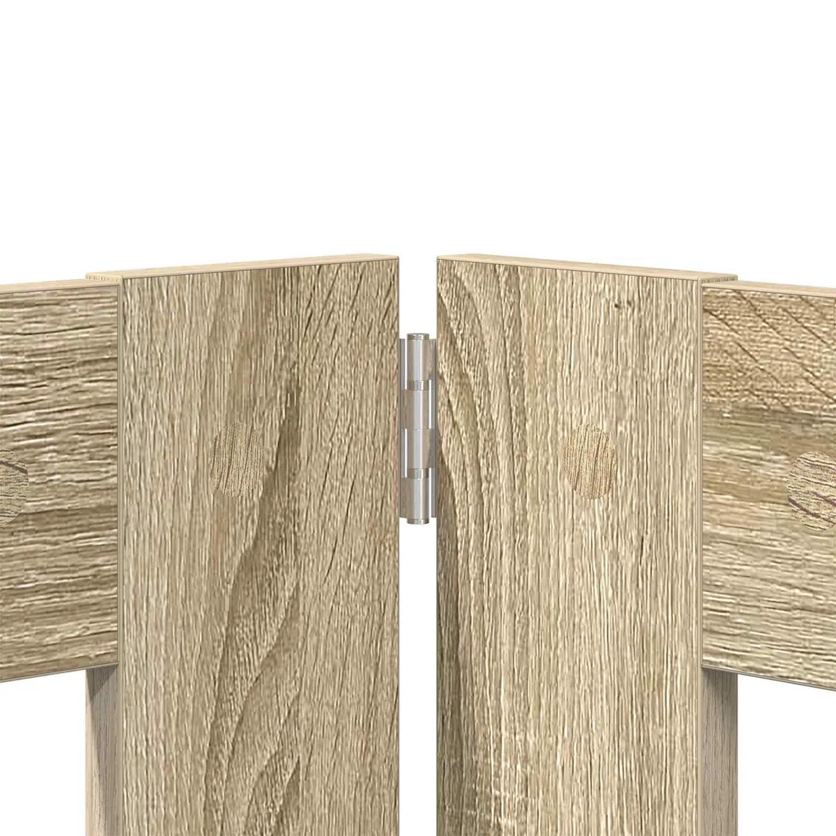 Portería para perros con soporte de madera de roble Sonoma, 241 x 60 cm, plegable, 4 piezas, interior para perros, cachorros, seguridad, protección