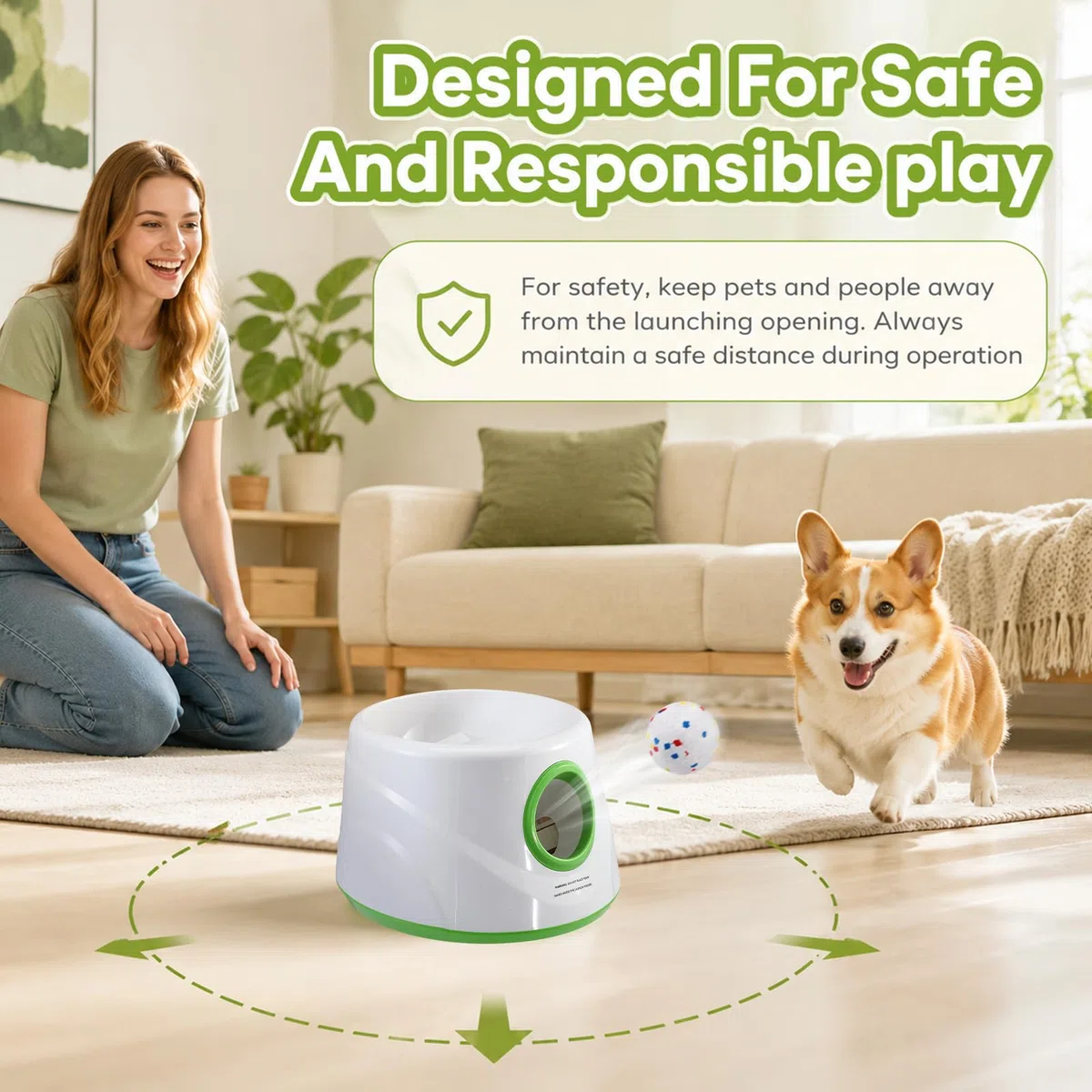 Máquina para lanzar pelotas de perro con 9 pelotas de tenis E-TPU | Juguete interactivo eléctrico para perros pequeños, lanzador de pelotas para perros, tenis, máquina para interior y exterior