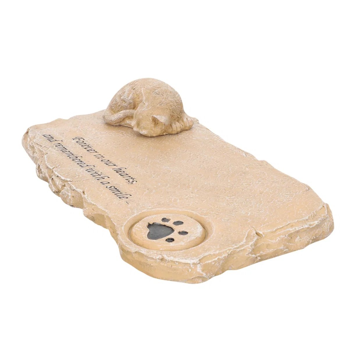 Lápida Conmemorativa de Gato en Resina, Adorno de Gatito para Jardín