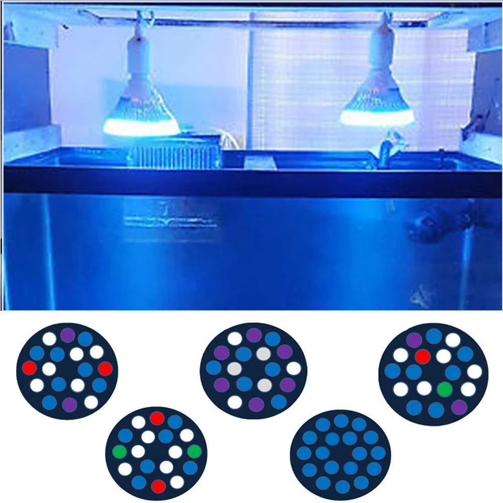 Luz Acuario 54W Aquarium LED Lighting Completo Spectrum Coral Reef Plantas CRECIENDO LUZ Tanques DE Pescados ACUARIOS para LOS REFUGIOS DE Algae DE SUPM Acuario lámpara (Color : 18G)