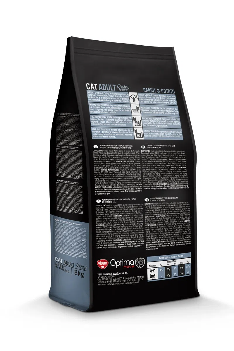 Optima Nova Cat Adult Rabbit & Potato Grain Free 8000 g
