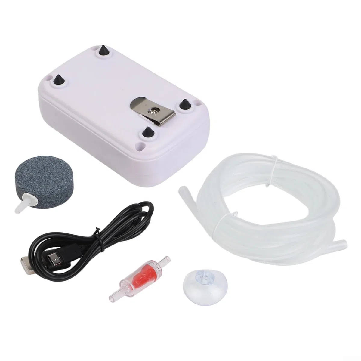 Bomba de aire recargable para acuario con suministro de oxígeno de doble orificio y batería de litio de 1500/4000/8000 mAh, nivel de ruido inferior a 28 dB para cubos