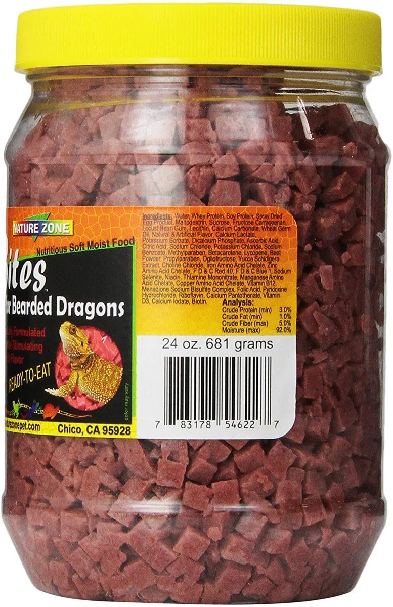 Nature Zone Bearded Dragon Bites Nutritious Soft Moist Pet Food 24 oz - 2 Pack