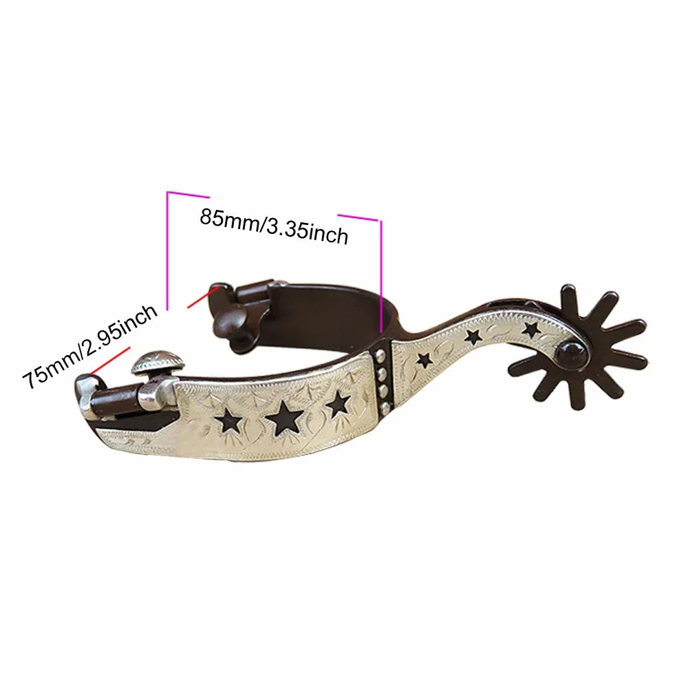 Bediffer Espuelas de Caballo Negras de Acero con bajo Contenido de Carbono,