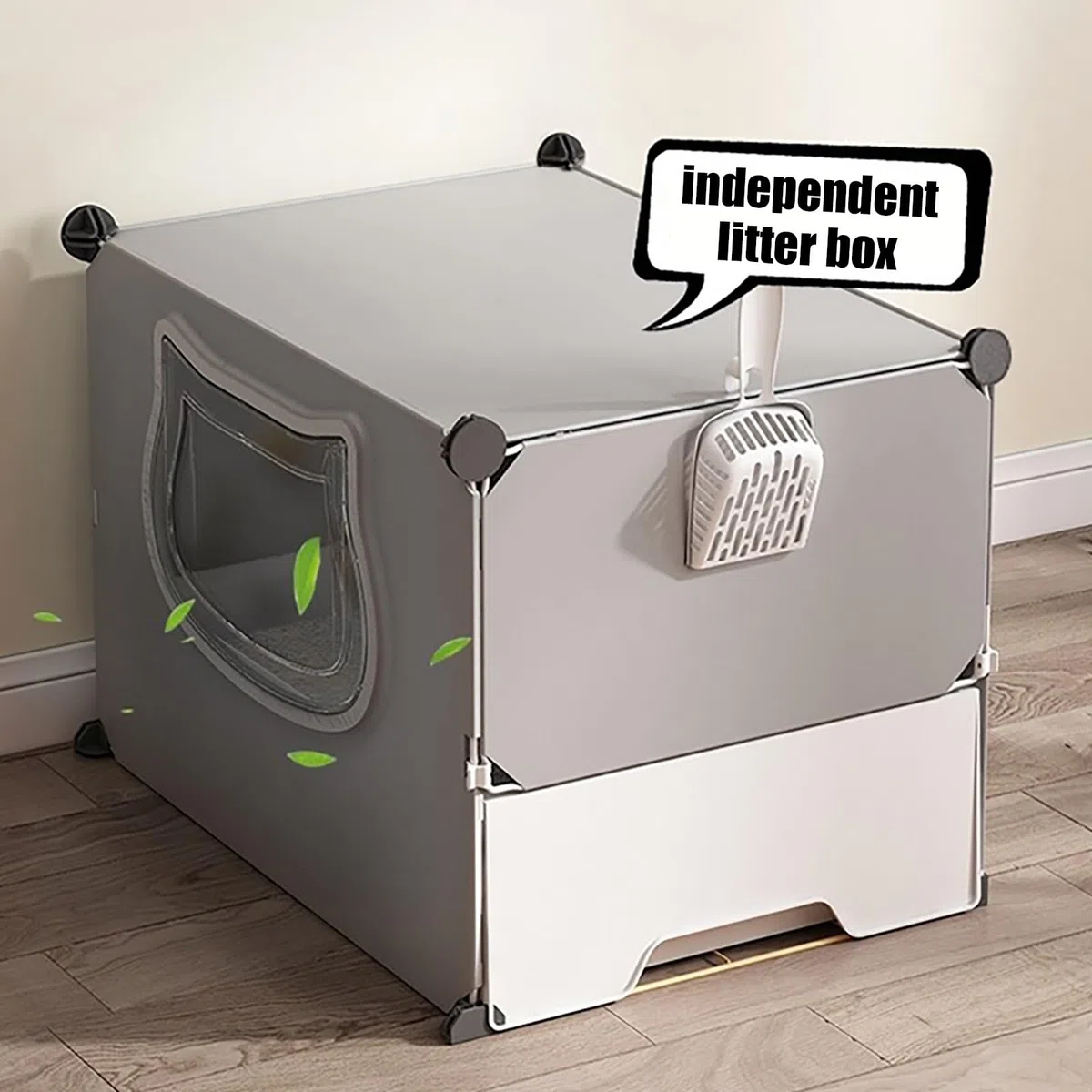 Jaula grande para gatos, jaula plegable de metal, jaula para mascotas, jaula para gatos de interior con caja de arena, con hamaca para gatos, cama para gatos, escalera para gatos, caja de arena para
