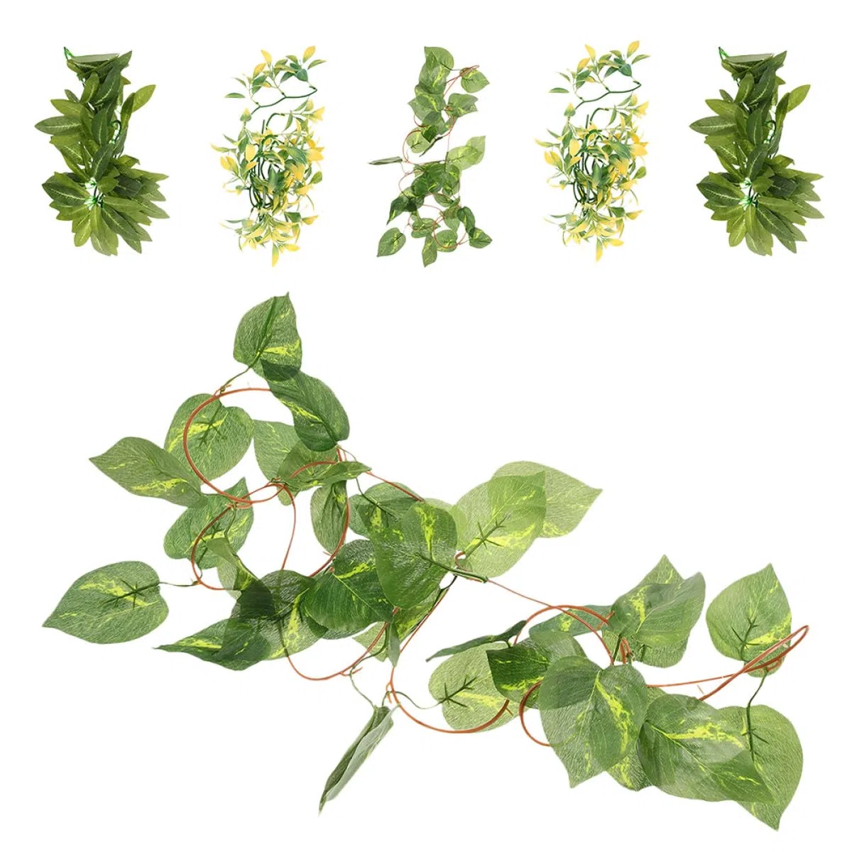 UPKOCH 6piezas Plantas para Reptiles de Plástico para Decorar Terrarios Enredaderas Artificiales Colgantes para Acuarios de Reptiles Decoración para Terrarios de Serpientes