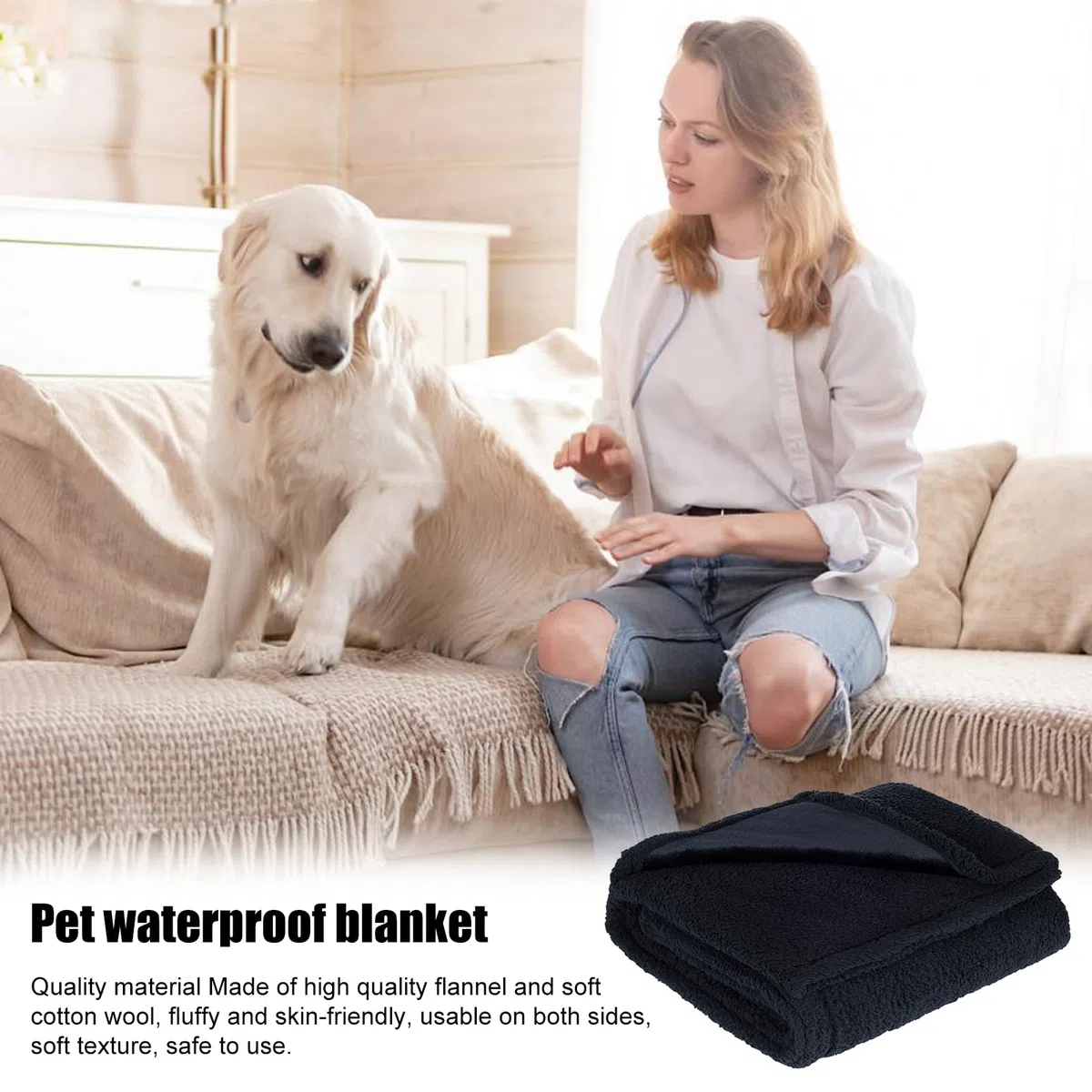 Protector De Muebles De Polar - Manta Impermeable | Franela Impreso Pata | De Franela Para Mascotas Espesadas, Impermeables Para Gatos, Manta Lavabl