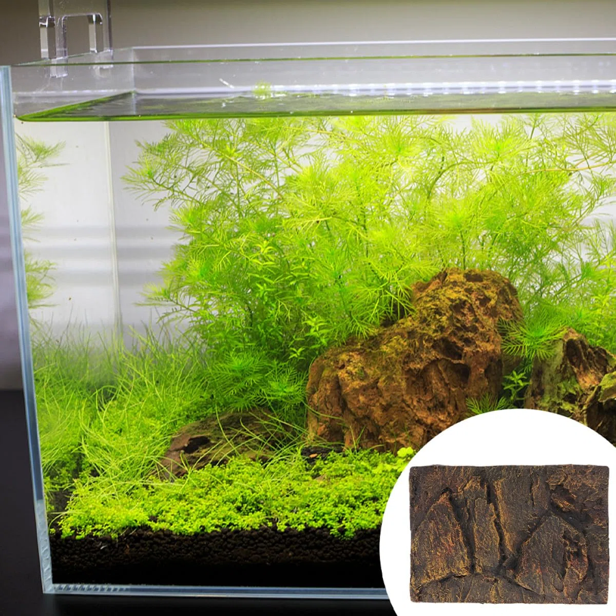 LALAFINA Fondo Decorativo para Terrario de Reptiles 3D en PU, Tablero de 2 Piezas Aspecto Natural y Alta Simulación para Acuarios y Cajas de Reptiles