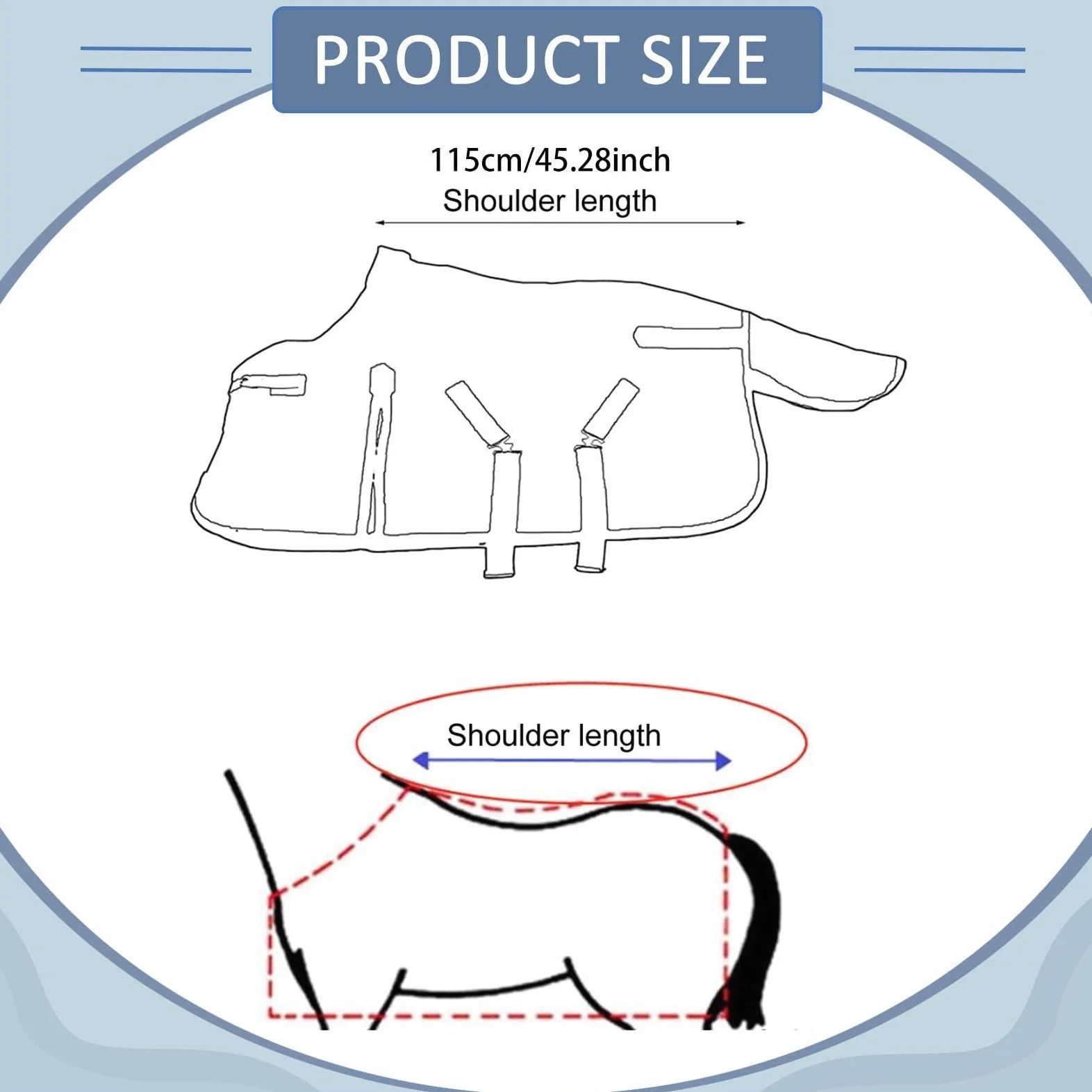 Manta de Invierno para Caballo Impermeable Y Resistente Al Frío Manta Gruesa con Cubre Cuello Cobija de Pastoreo Transpirable Abrigo de Tela Oxford 60