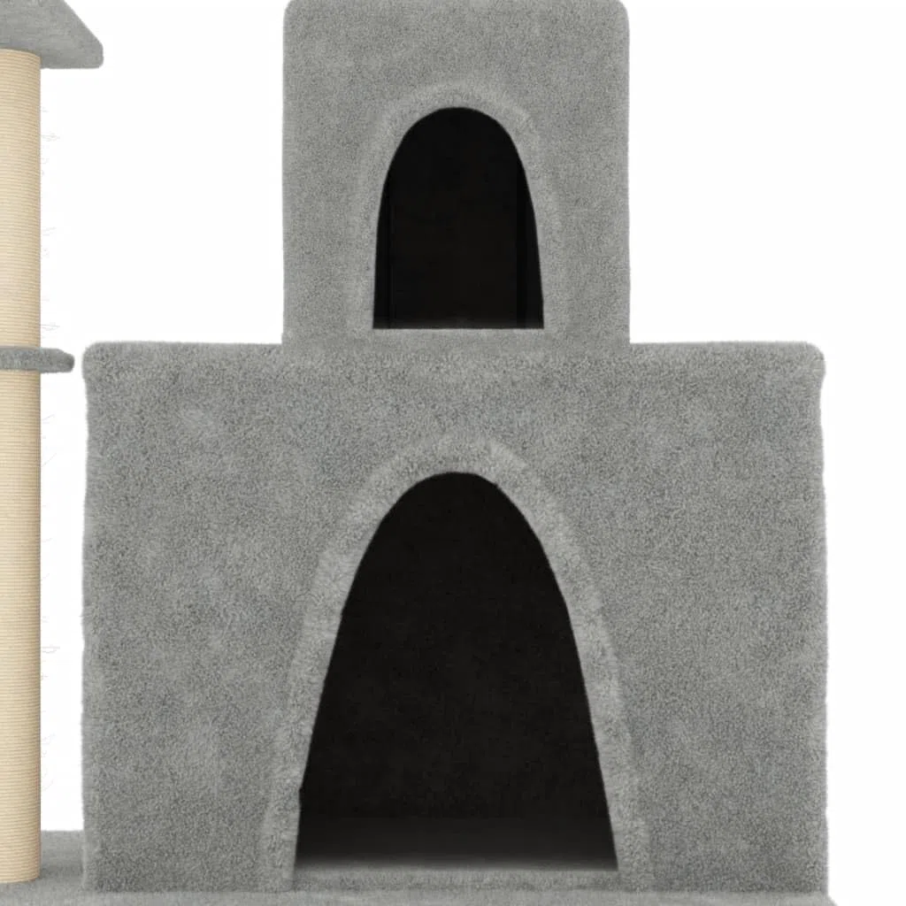 Rascador para Gatos con Postes de sisal Gris Claro 83 cm, CIADAZ Rascador Gato, Arbol Rascador para Gatos, Gatos Accesorios, Torre Gatos, Arranhador para Gatos, Casa para Gatos