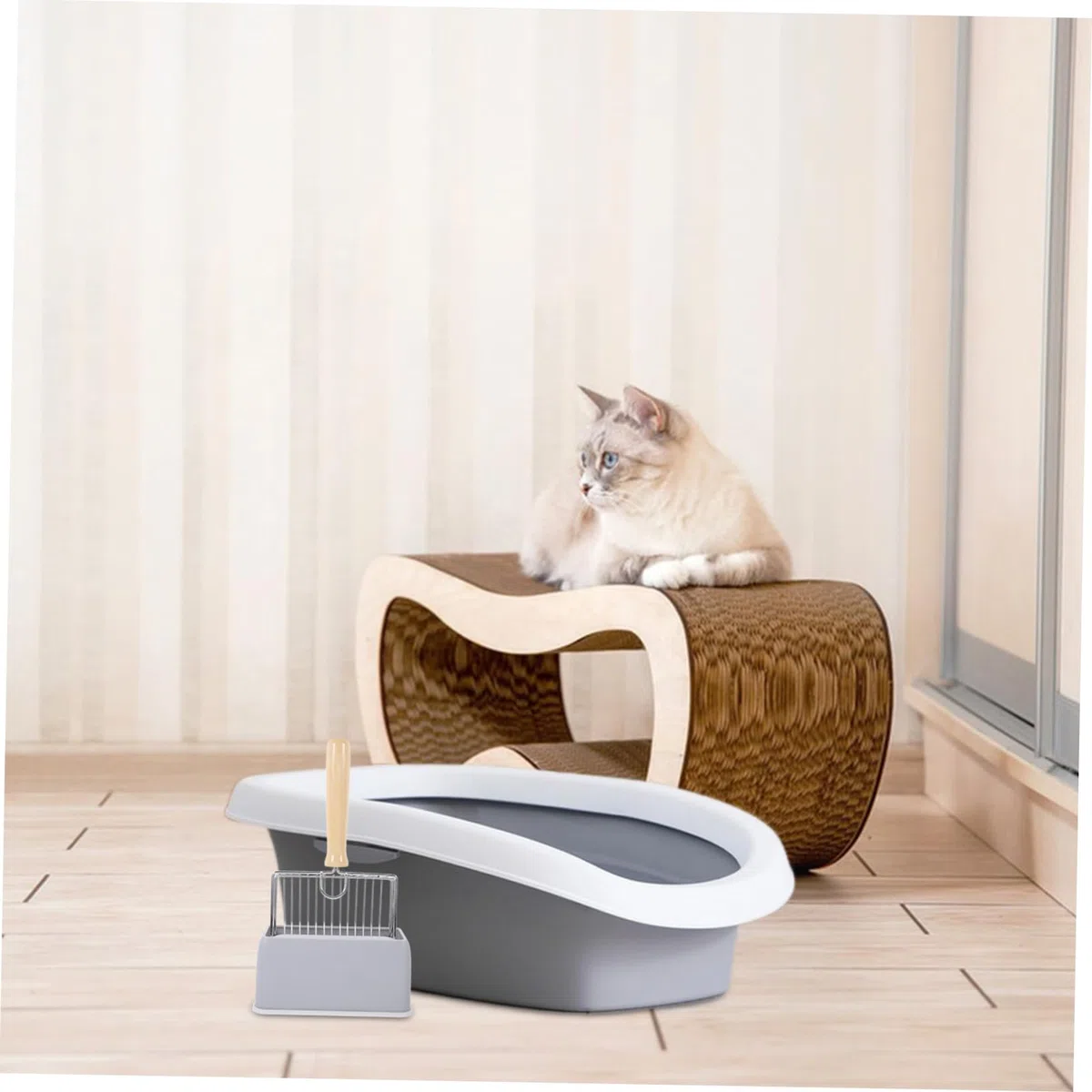Sosoport 3 Juegos De Pala De Arena para Gatos Pala De Malla para Arena De Gatos Soporte para Pala para Gatos Pala para Arena para Gatos De Arena Soporte para Pala De Arena