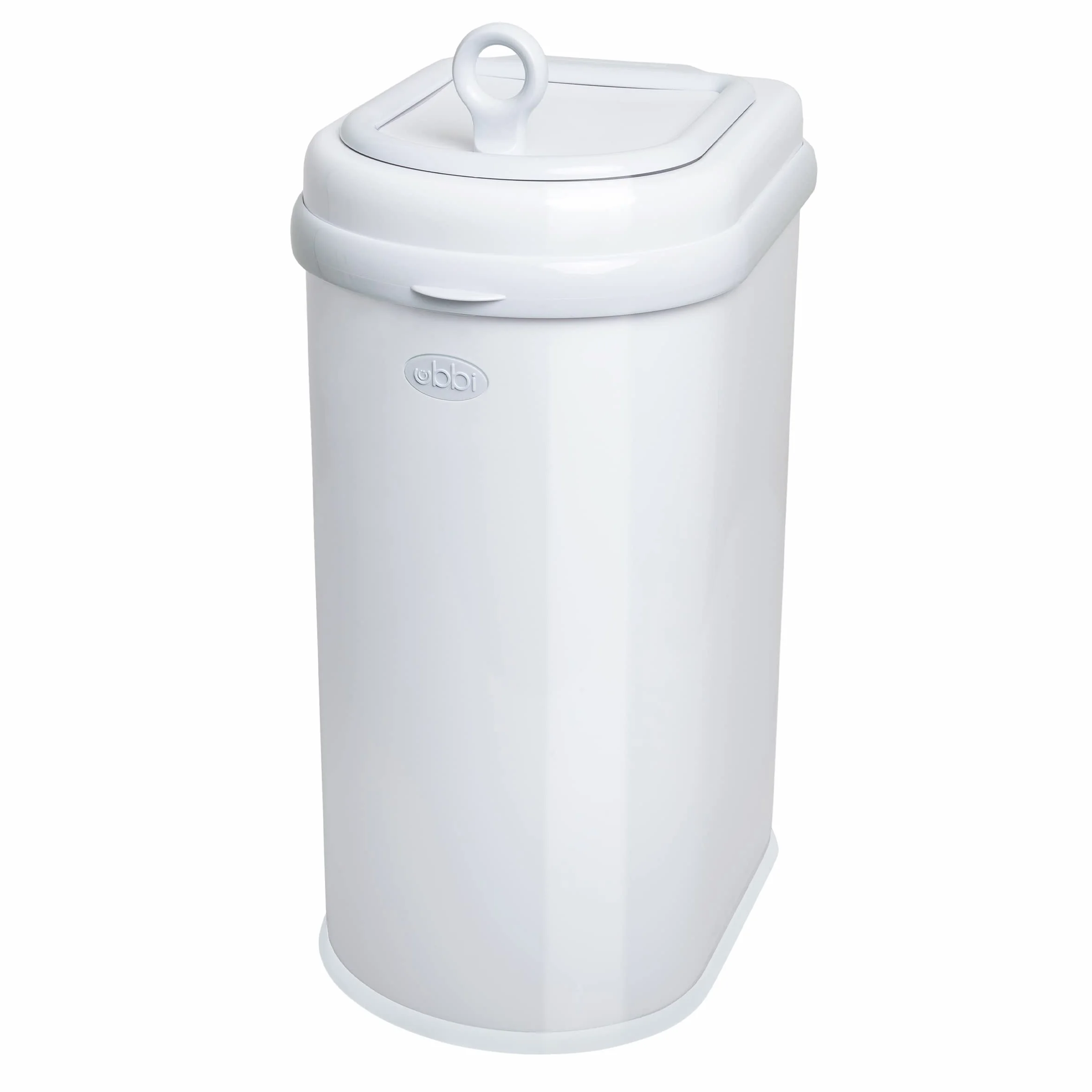 Ubbi Cubo de residuos para mascotas, sistema de eliminación de arena para gatos, bloqueo de olores, color blanco