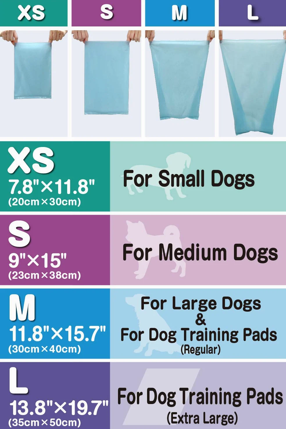 BOS Bolsas para excrementos de perro con sellado de olores increíbles, duraderas, sin perfume [tamaño: L, color: azul claro] (60 unidades, paquete de 1) (60 bolsas)
