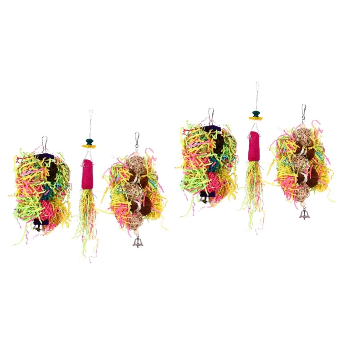 Yardwe 6piezas Juguetes para Aves De Lijado Accesorios Colgantes para Jaulas De Periquitos y Juguetes De Masticación Interactivos para