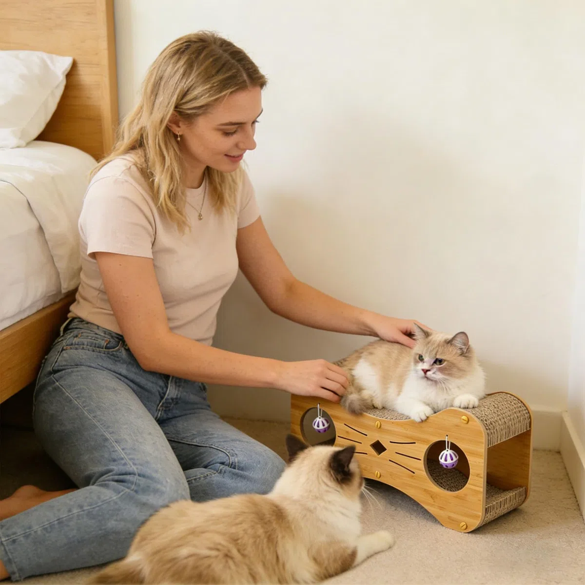 Rascador para Gatos Casa para Gatos con Diseño De