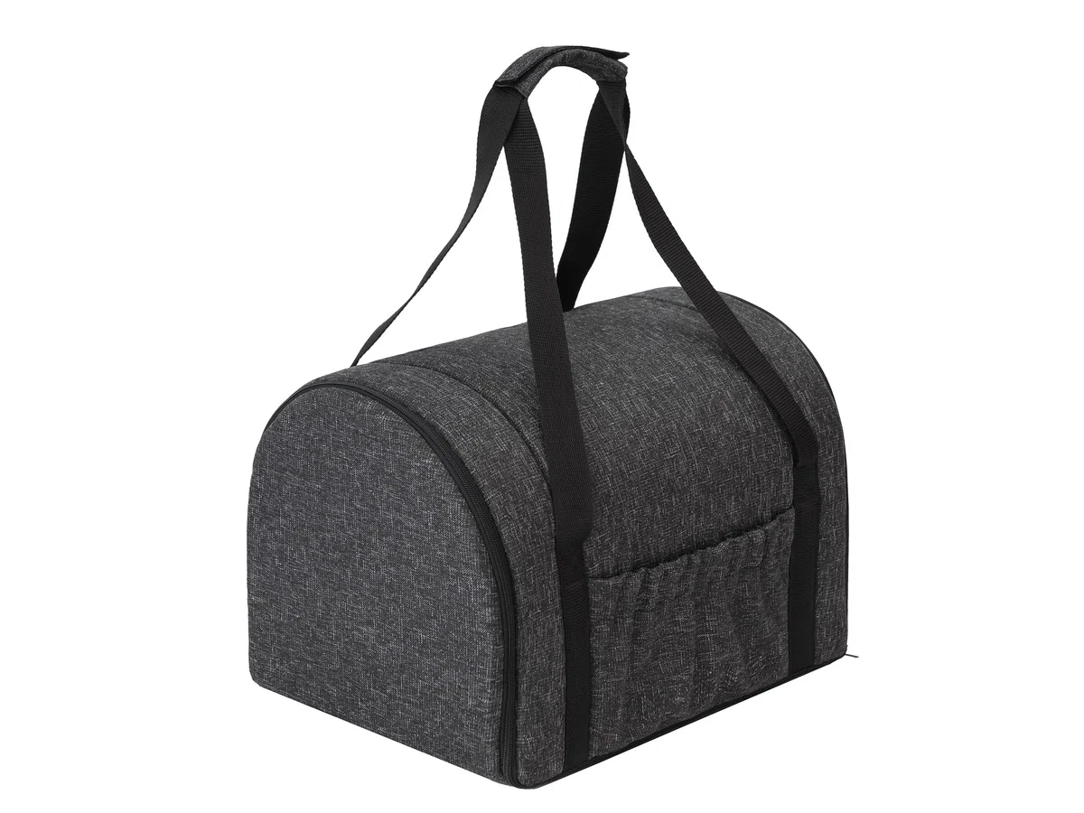 Bolsa de transporte para gatos, bolsa de transporte para mascotas, plegable, para perros o gatos, color negro jaspeado, tamaño 1: 27 x 39 x 28 cm