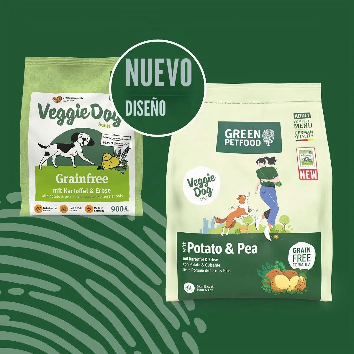 Green Petfood VeggieDog con Patata y Guisante (1 x 10 kg) | Adulto | alimento seco Premium para Perros Adultos sensibles | Vegetariano y sin Trigo | con Sabrosa Batata | 1 Pack