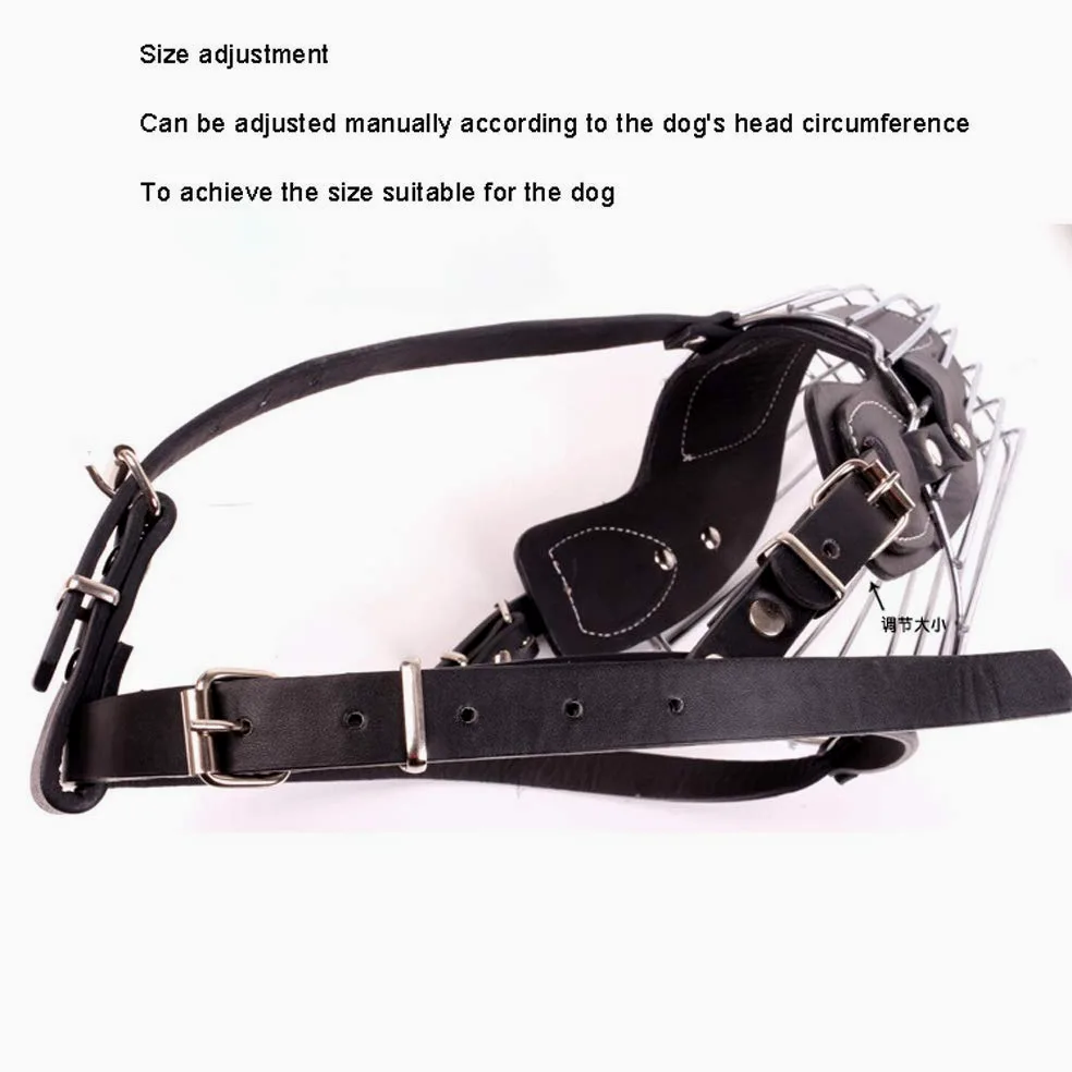 Bozal para Perros, Bozal de Metal for Perros Protector bucal Seguro y Ajustable