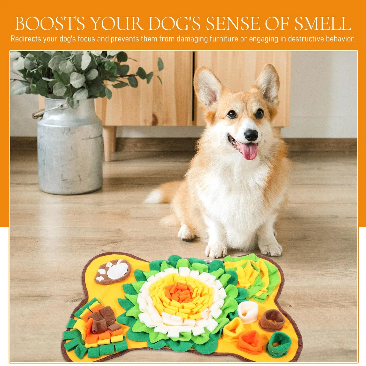 GALPADA Alfombrilla Olfativa Adecuado para Entrenamiento Olfativo para Perros en Forma de Hueso, Esterilla Interactiva de Forrajeo de Algodón y Juego de Búsqueda de Comida