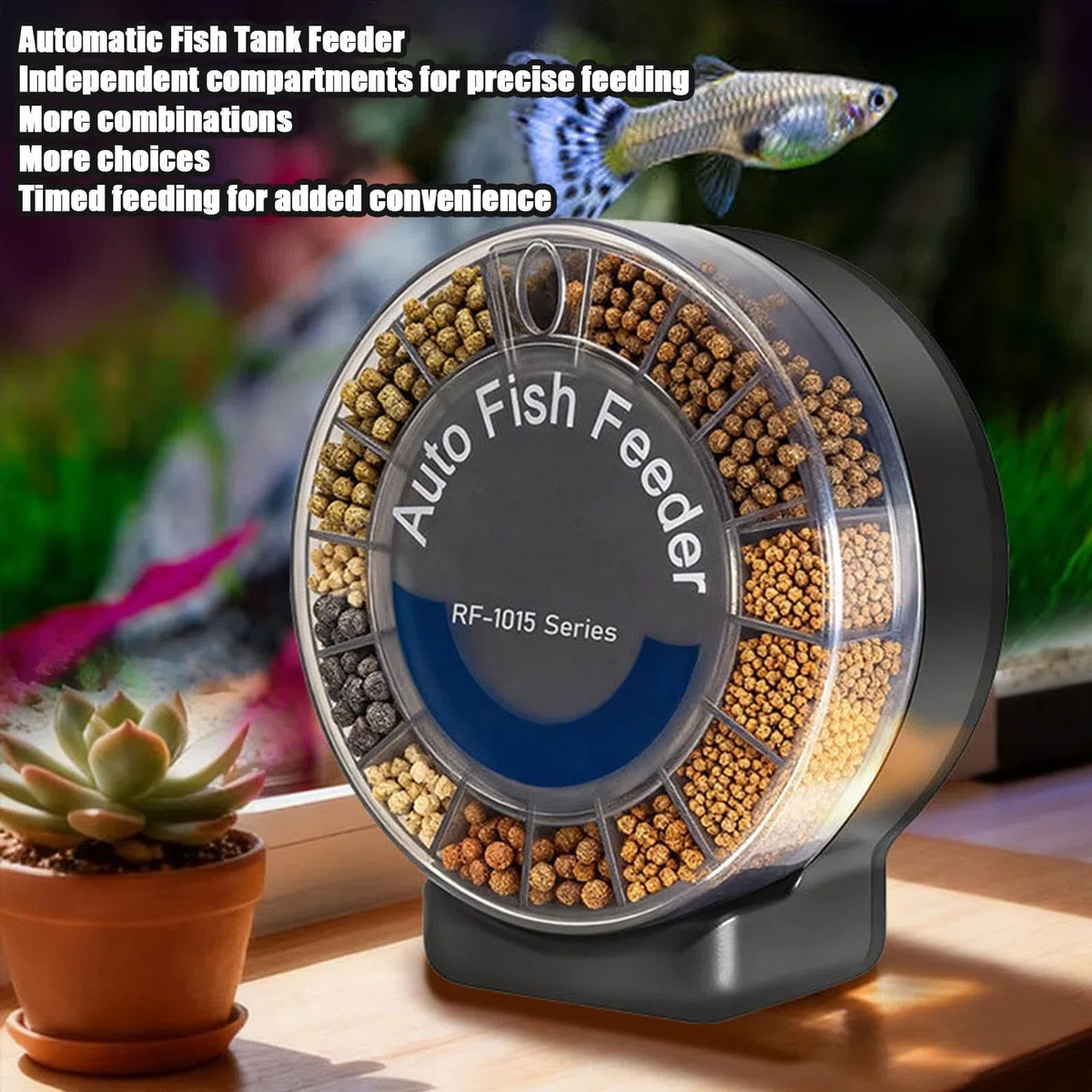 Comedero automático para acuario, hermético