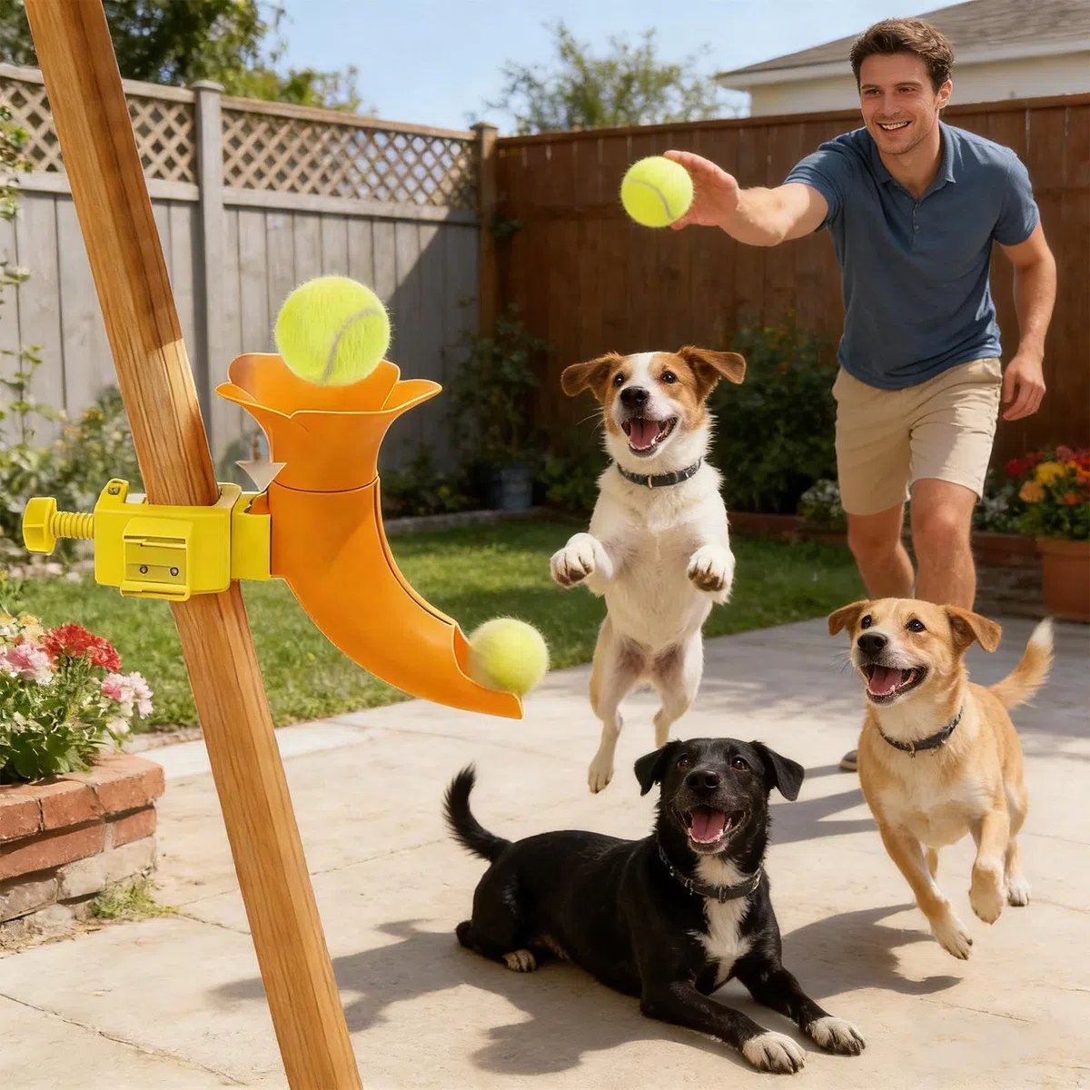 Lanzador Automático De Pelotas Para Perros Juego de Enriquecimiento con