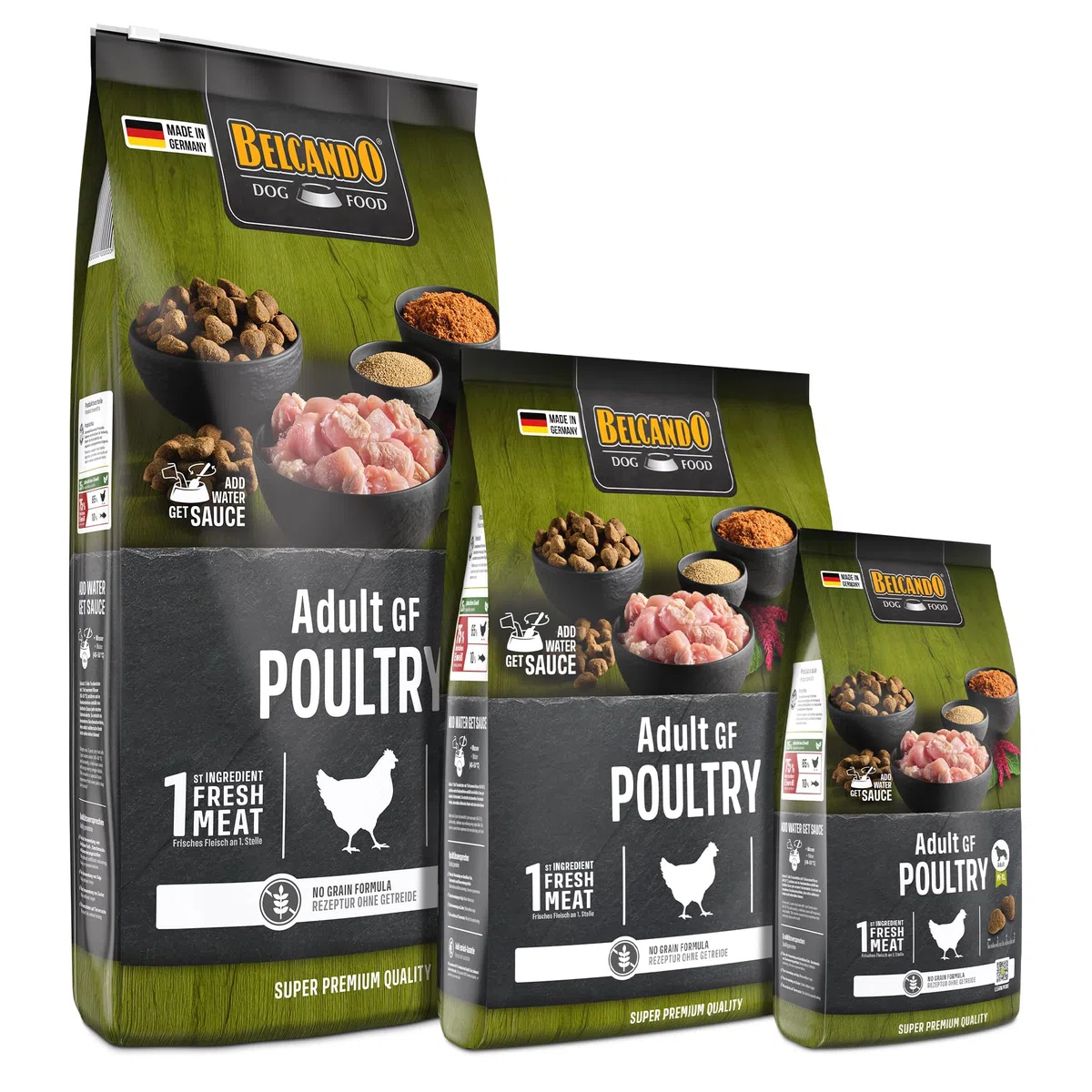 BELCANDO Adult GF Poultry [12,5 kg] Alimento sin Cereales para Perros Adultos | Alimento seco sin Cereales para Perros | Alimento Completo para Perros a Partir de 1 año de Edad
