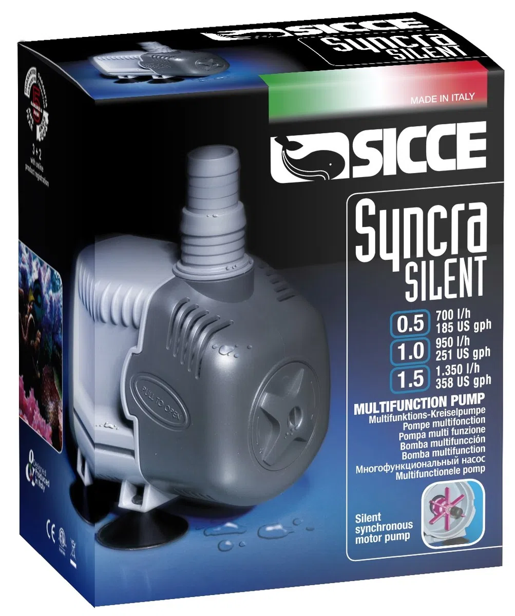 Sicce 995877 - Bomba Universal Syncra para acuarios (0,5, 700 litros/h, 8 W)