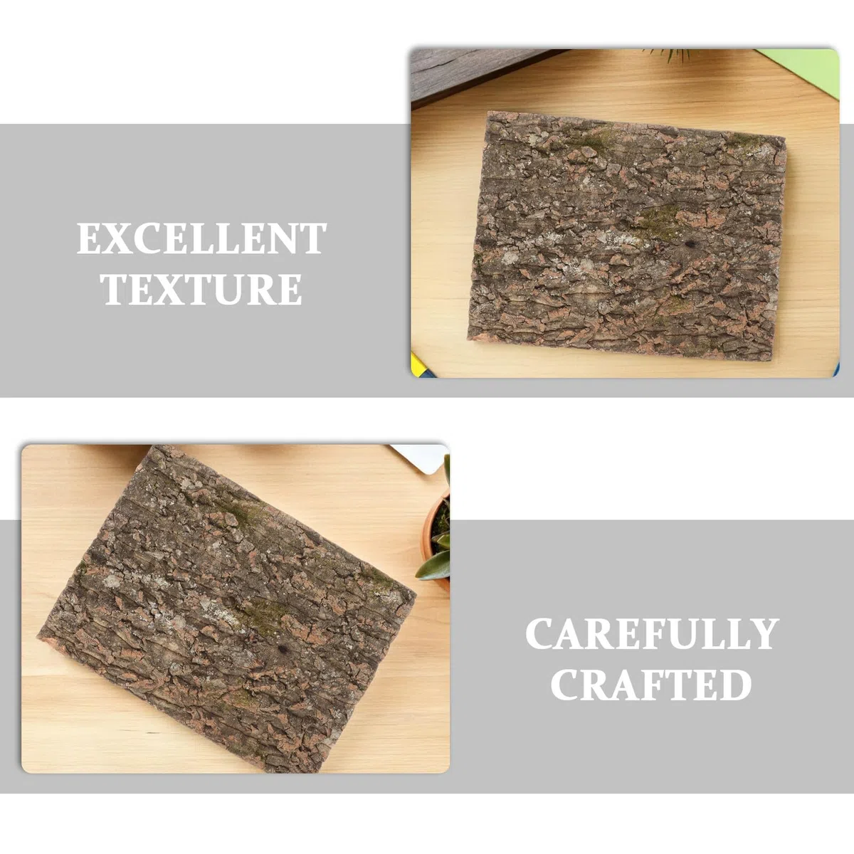 Fondo Natural de Corteza de Corcho para Reptiles, Decoración para Terrario Pared de Escalada, Accesorio de 2 Piezas para Hábitat de Reptiles