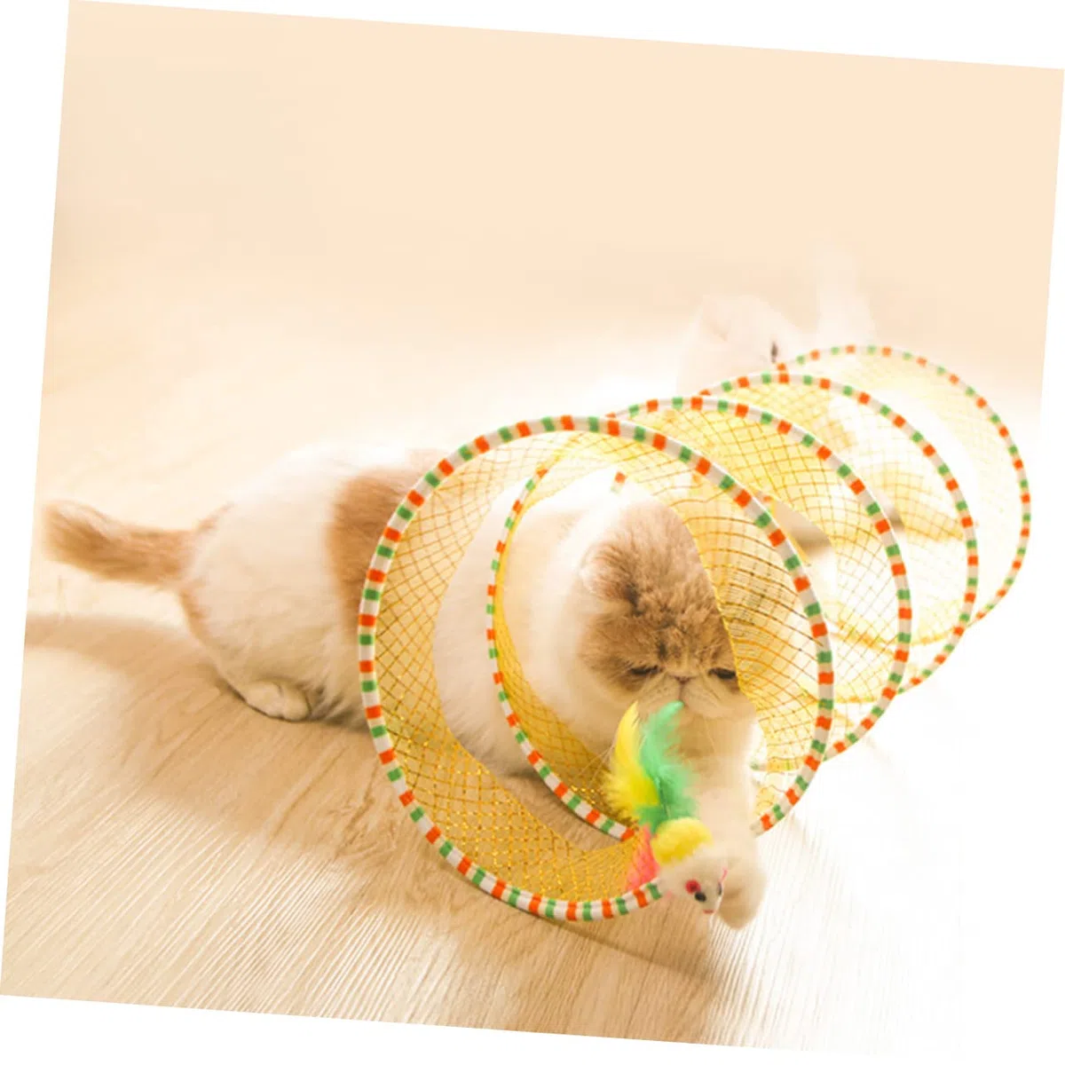 DOITOOL 3 Piezas Túnel Plegable para Gatos Túnel para Gatos Juguetes De Pequeños Bichos Gatos Ejercitando Juguetes Túnel Juguetes Malla Elástica Mascota Gatito