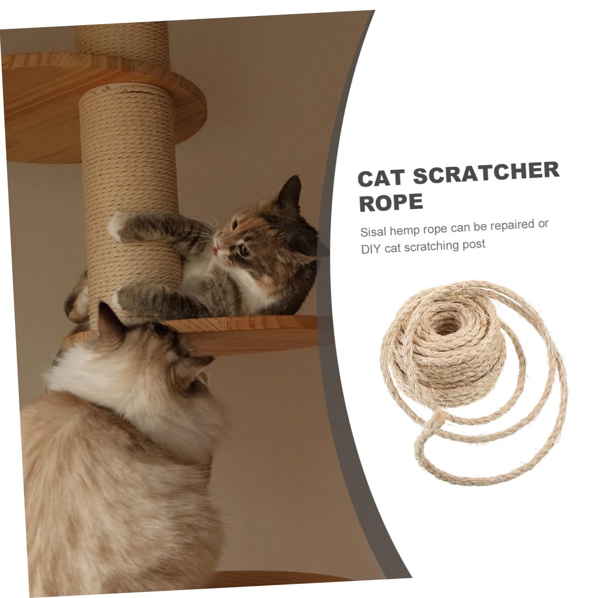 INOOMP 5rollos Cuerda De Sisal Natural para Rascadores De Gatos Resistente Al Desgaste para Proyectos De Bricolaje y Accesorios para Hogar