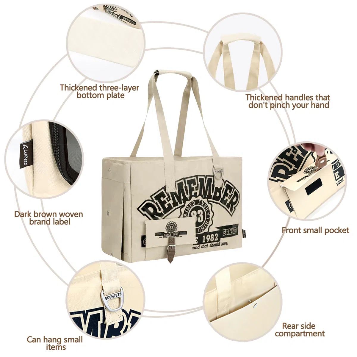 Galatée Bolsa para Mascotas, Bolsa Plegable para Perros Aprobada por Aerolíneas, Bolsa para Gatos con Apertura Superior, Bolsa De Viaje para Mascotas para Gatos y Perros Pequeños(Caqui Azul)