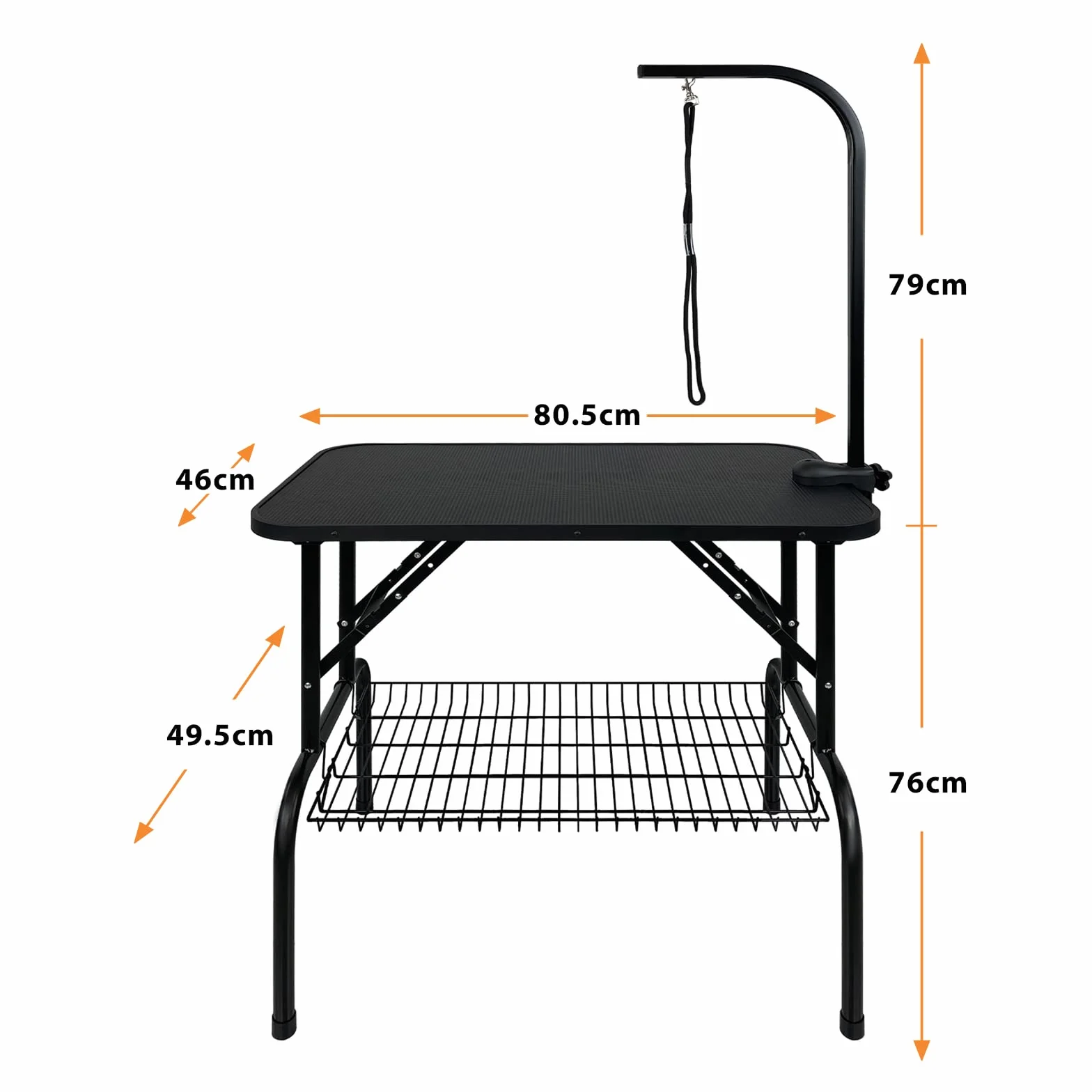 Froadp Mesa de Aseo para Perros Peluquería Mesa Canina y Felina Mesa de Aseo para Mascotas Mesas de Baño Esquila Plegable y Resistentecon Balancín y Bandolera Hasta 60KG de Carga (Pequeño)