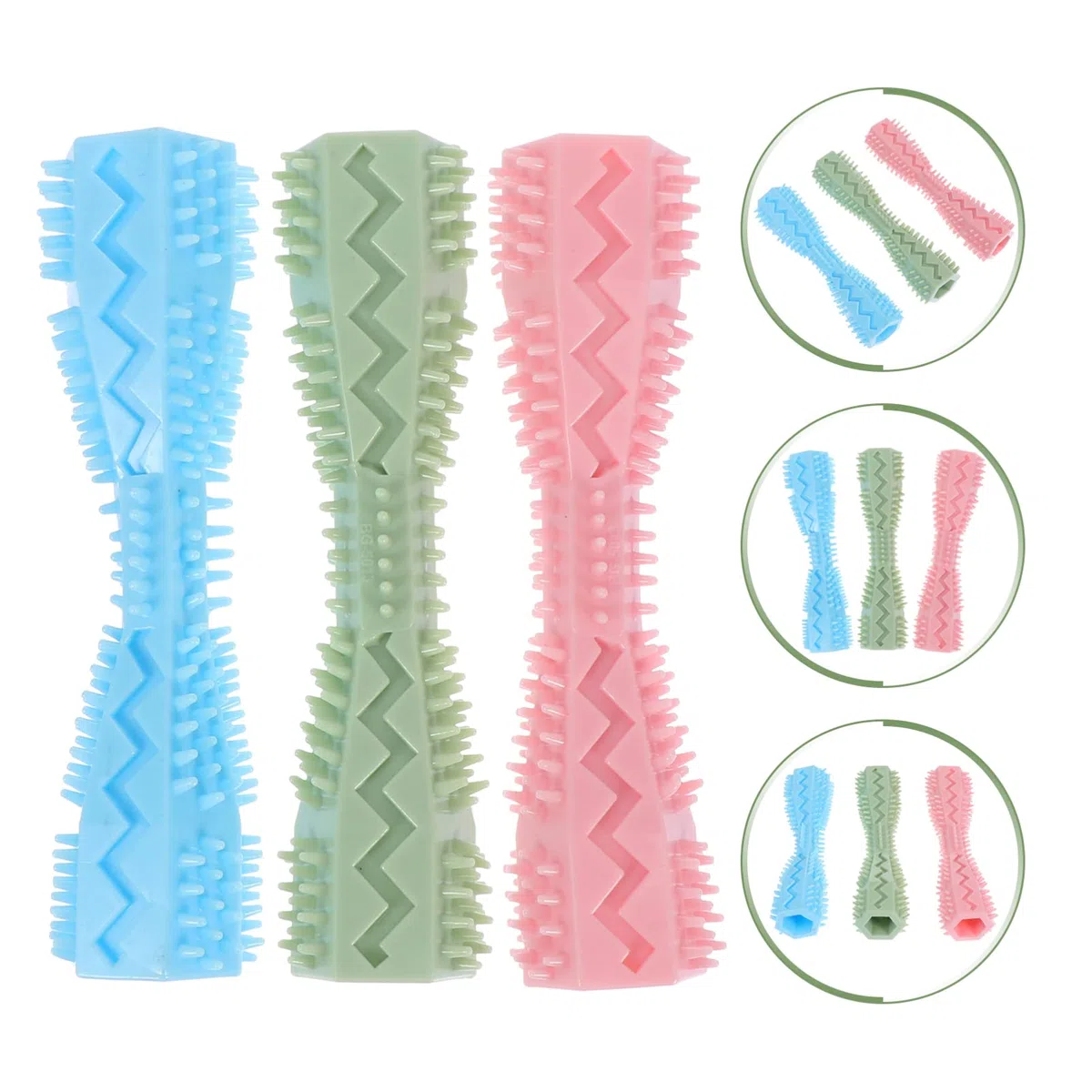 Mipcase 9piezas Juguetes Masticables para Perros De Juguetes para Mascotas Resistentes y Ligeros para Limpiar y Moler Los para Entrenamiento De Perros