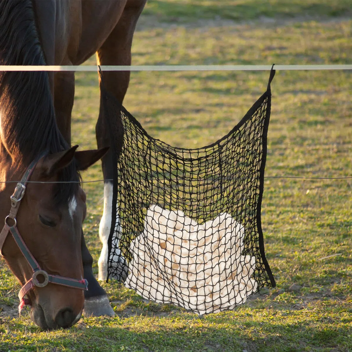 MAGICLULU Bolsa De Heno Colgante Para Caballos Diseño De Malla Transpirable Resistente y Fácil De Limpiar Almacenamiento Seguro