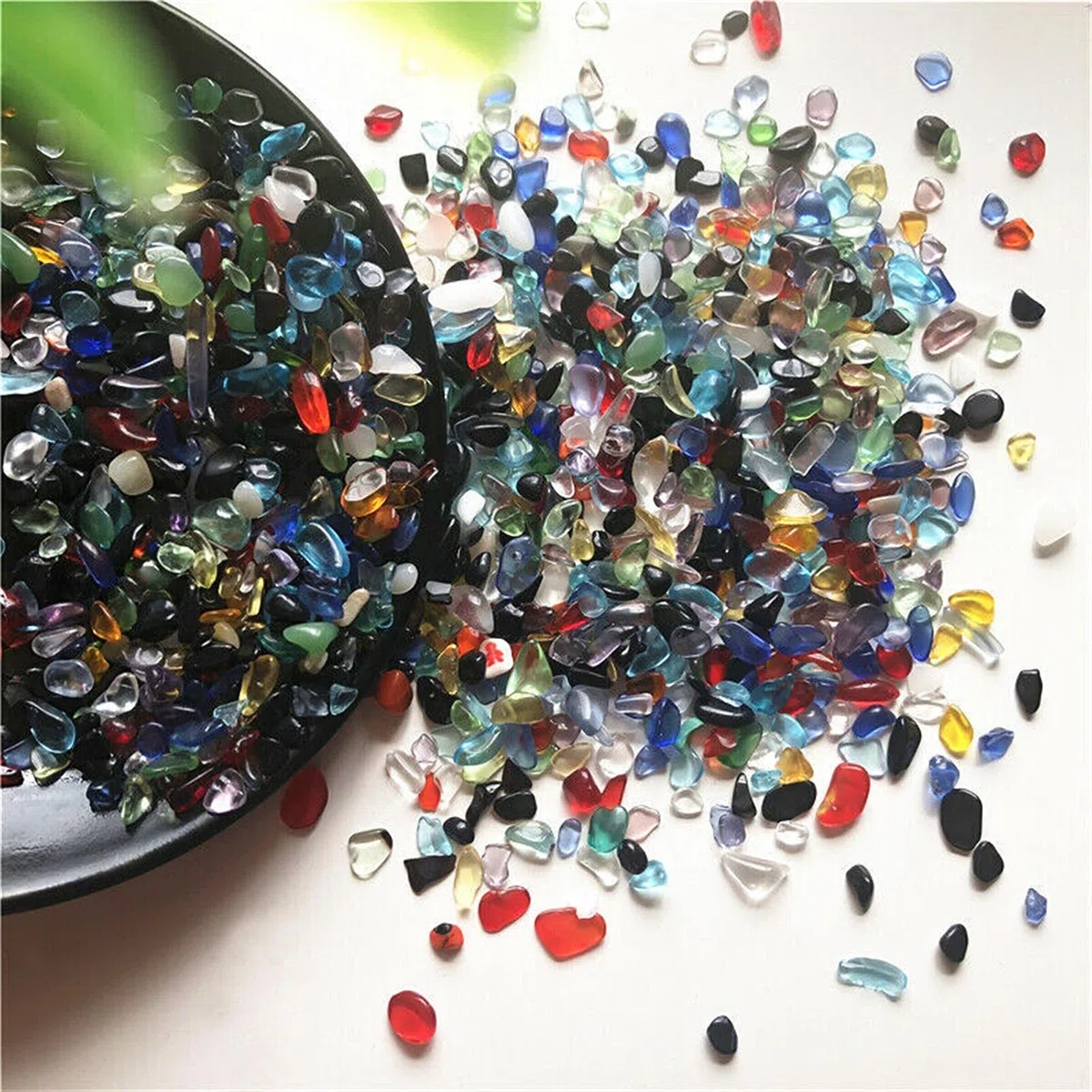 50g 5-8mm Grava Colorida Esmalte de Color Cristal Buda Acuario Pecera Piedras Piedras Naturales y Inicio Colecciones