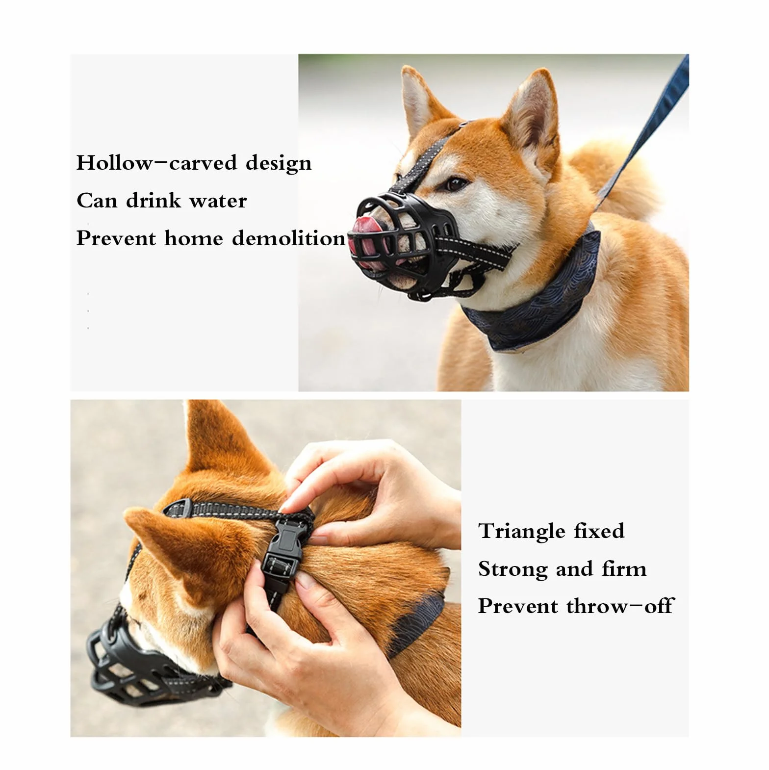 Bozal de Entrenamiento Transpirable for Perros. Permite jadear, Beber y Entrenar. Incluye Cesta de plástico Resistente.,Bozal para Perro(No.3)