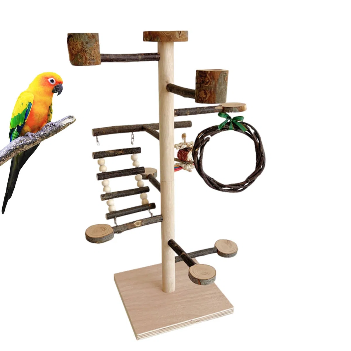 Soporte De Percha para Aves Juguetes de Madera y Accesorios para Jaulas de | para Periquitos y Aves Pequeñas Para Hogar Periquitos Cotorras Agapornis Canarios y Ninfas