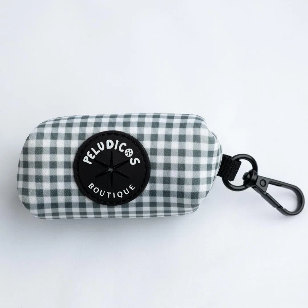 Pack Arnés,Correa y Portabolsas Caqui para Perro Ajustables de Neopreno – Diseño Vichy, Cómodos y Resistentes – 5 Tallas