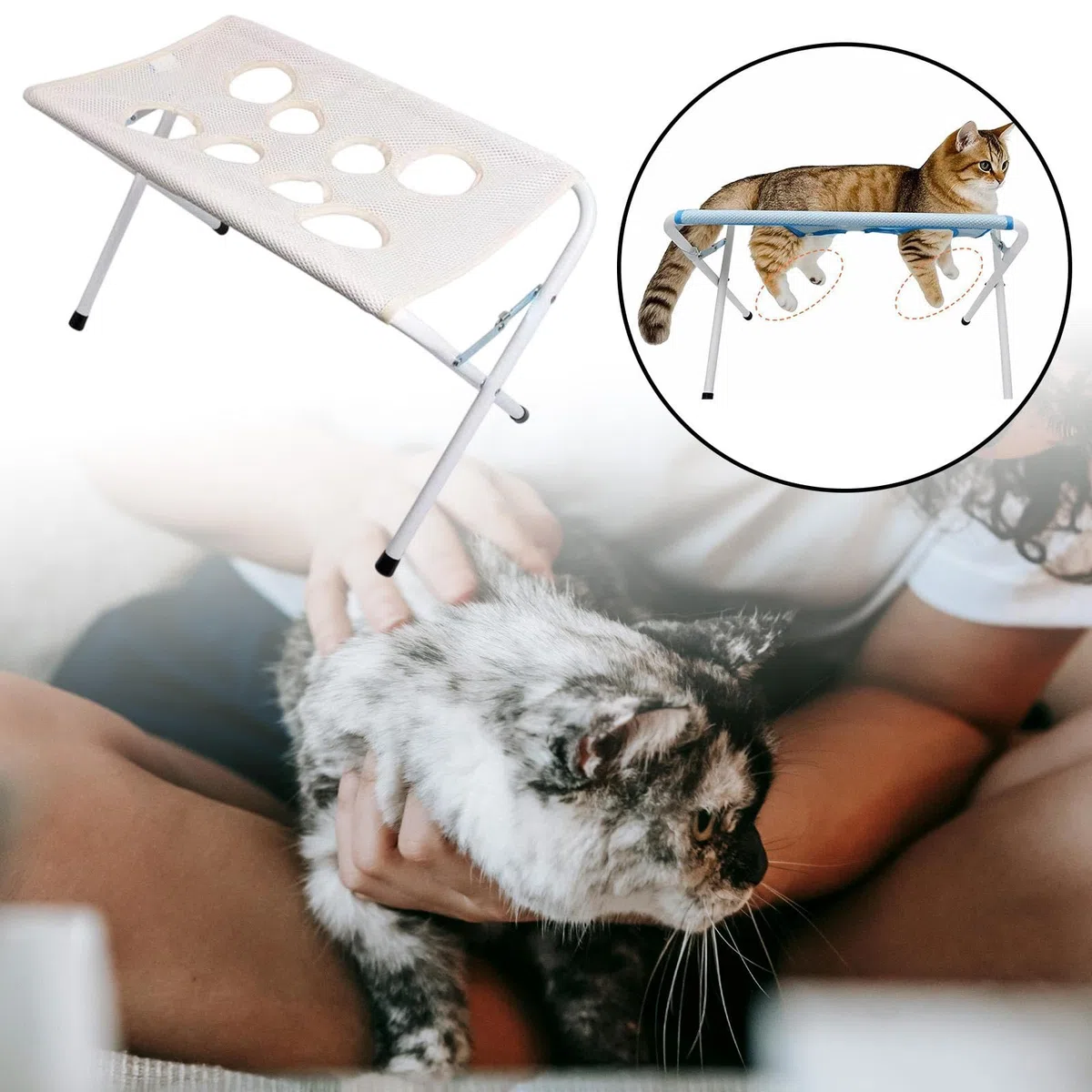 Mesa de Peluquería para Mascotas, Soporte Desmontable Profesional para Bañar Perros, Estación de Lavado para Cortar Uñas Y Gatos.
