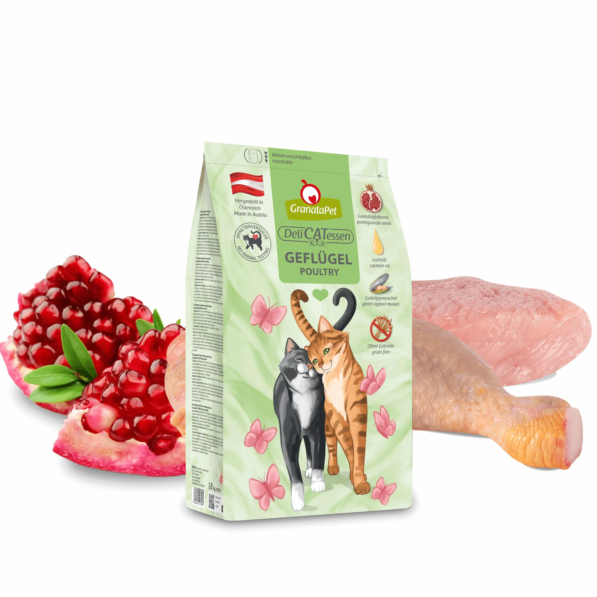 GranataPet Delicatessen - Alimento seco para Gatos, Comida para Gatos, pienso Completo sin Cereales y sin azúcares añadidos, 9 kg